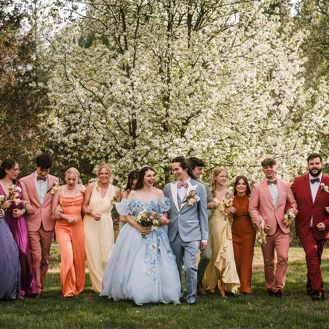The blue ball gown and the murder mystery wedding at 48 Fields, Leesburg