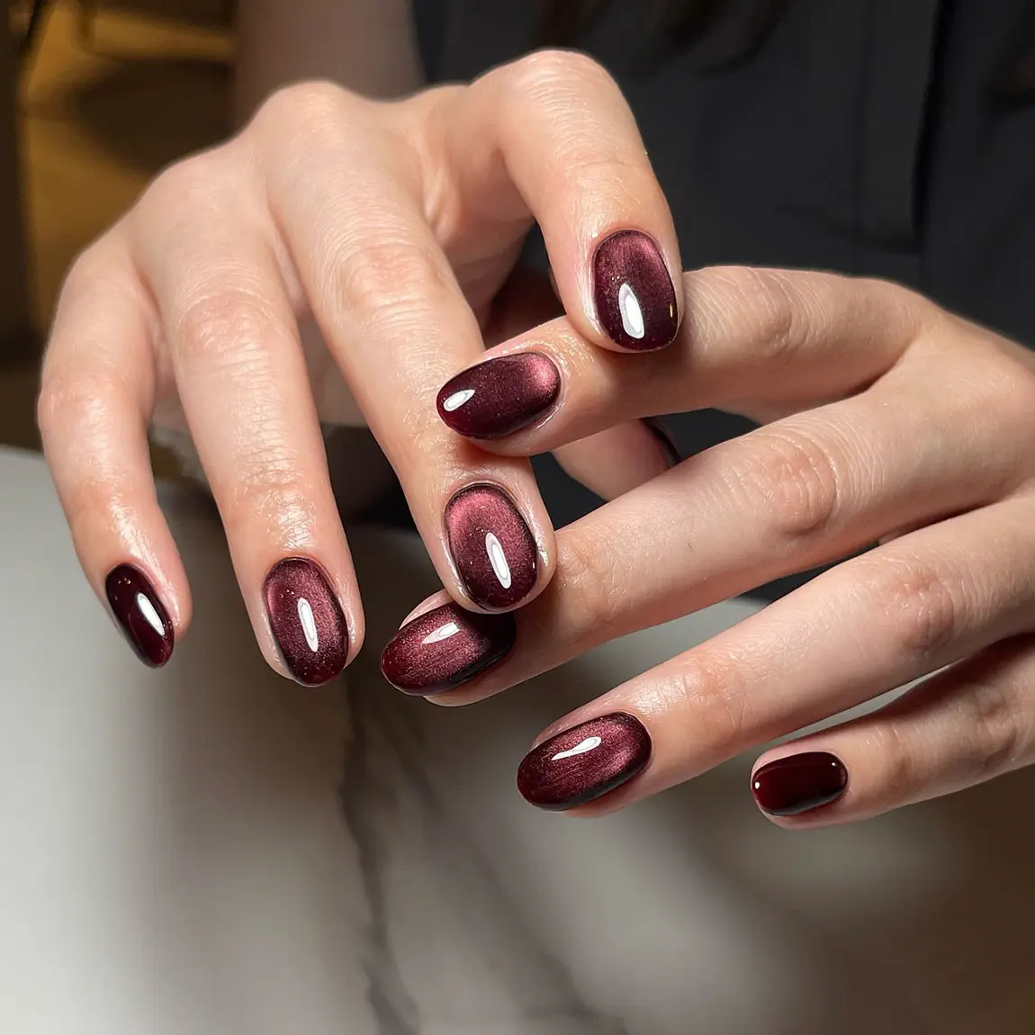 Burgundy Cat Eye Nails: 22 Velvet Designs for Fall 2026